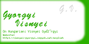 gyorgyi visnyei business card